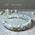 Louis logo White Tweed Headband Spring