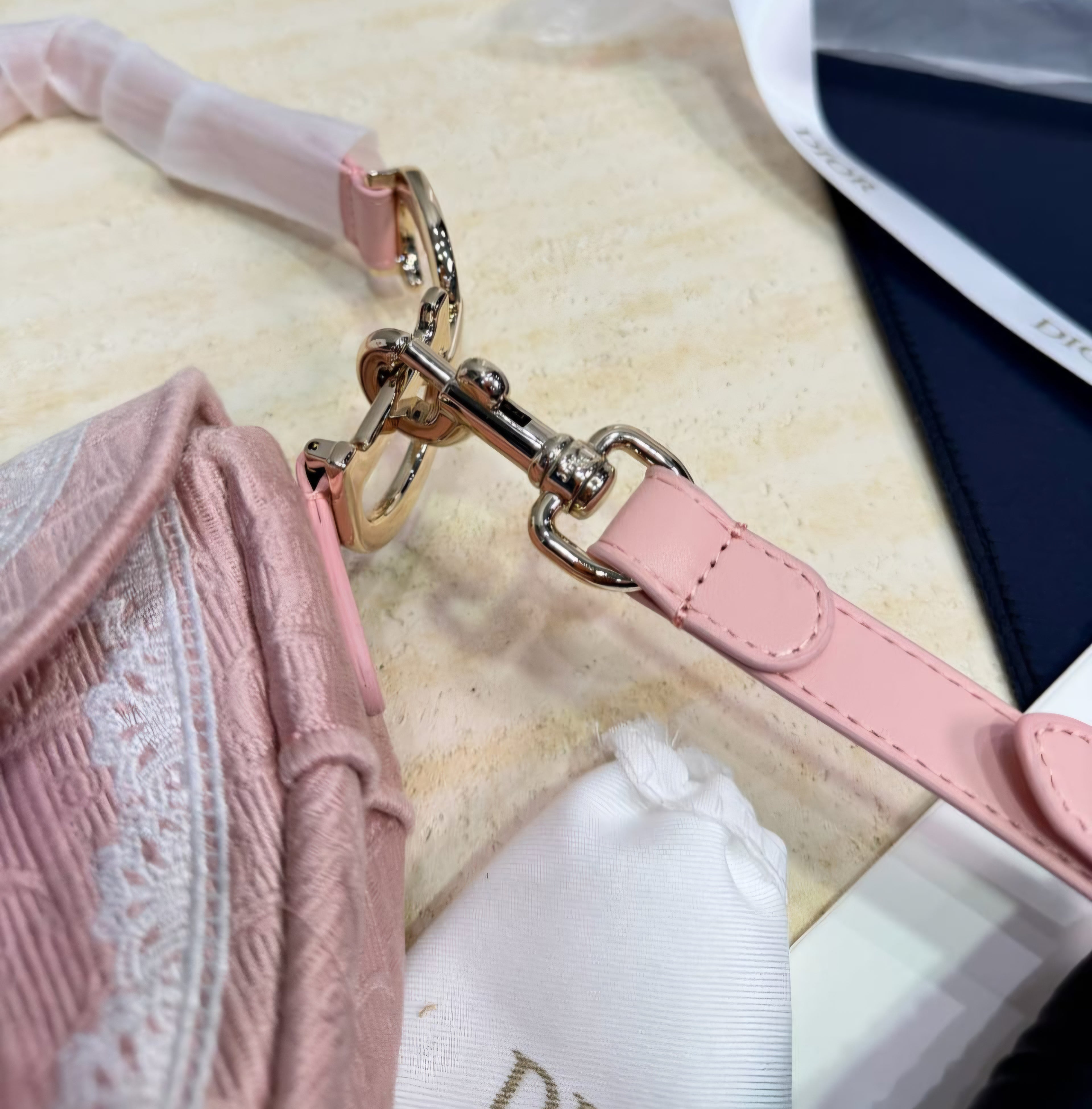 Pink Logo Saddle Bag