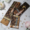 Louis Logo Bag Scarf Hair Accessory Tagged 100% Silk