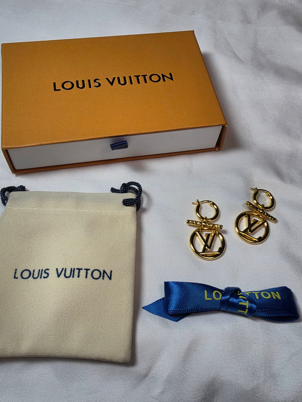 18K gold plated Logo Dangle Earrings