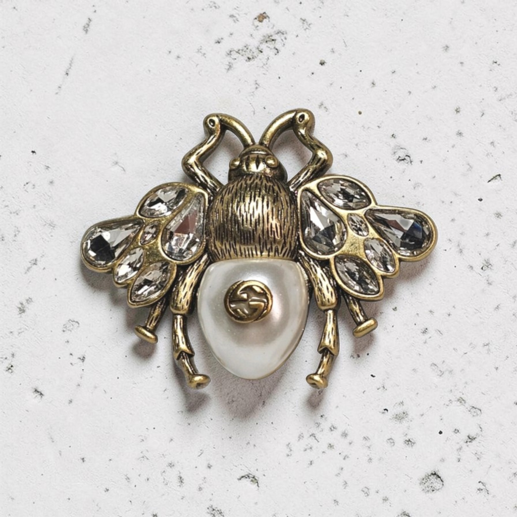 Gucci Bee charm Gold & Pearl Statement Brooch