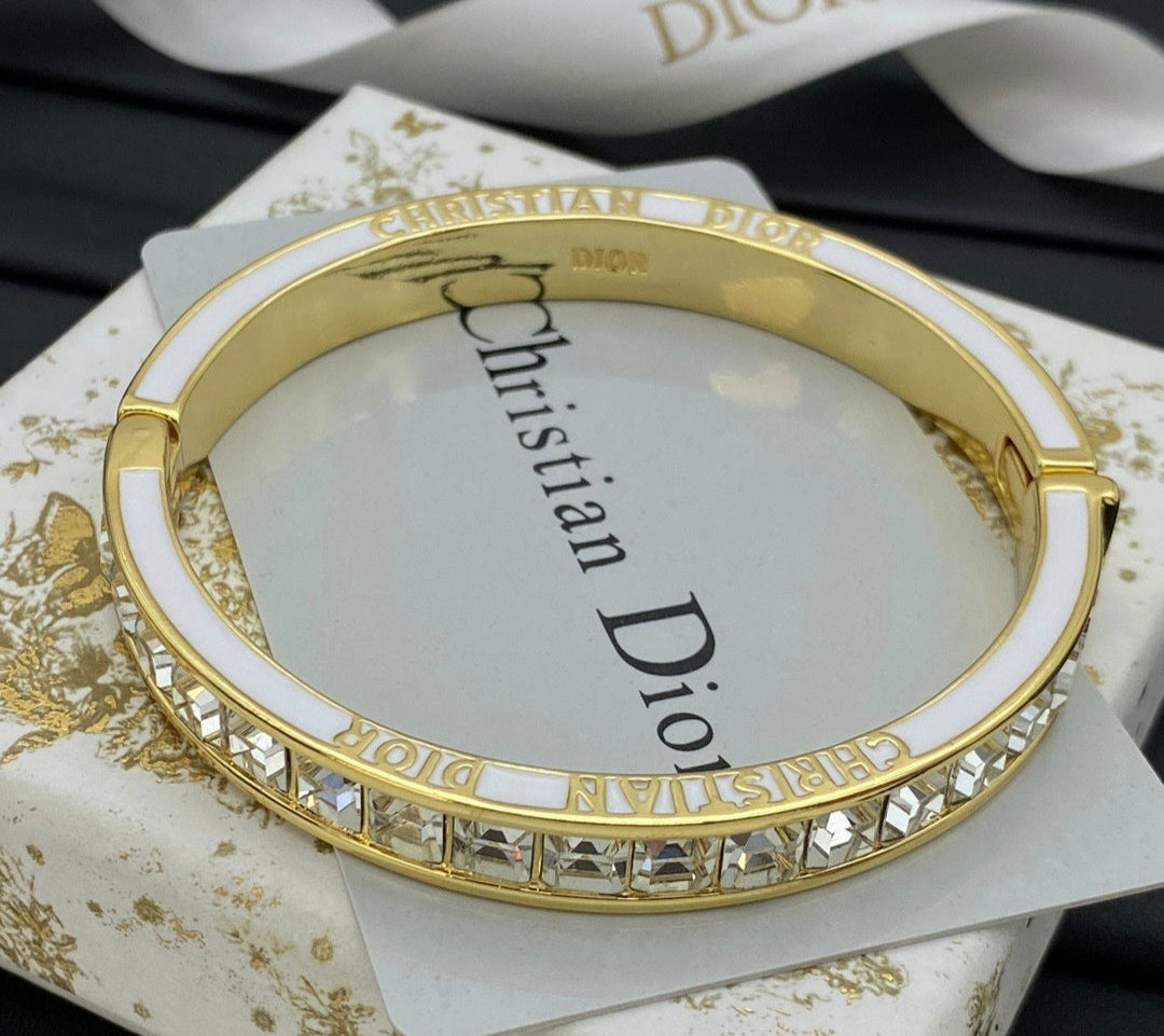 CD Logo Statement Bangle Bracelet