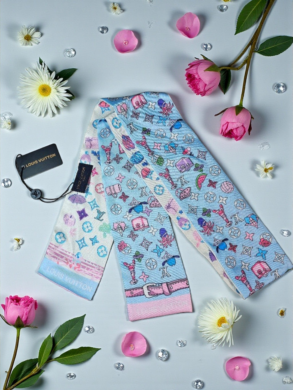 New Summer Winter LV Logo bag and hair Scarf