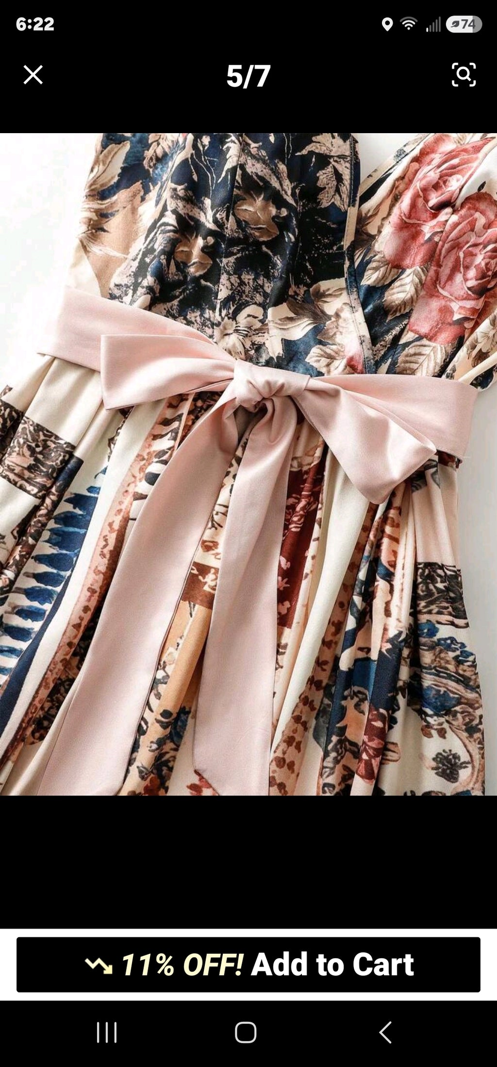 Beautiful Floral Statement Dress Size XL