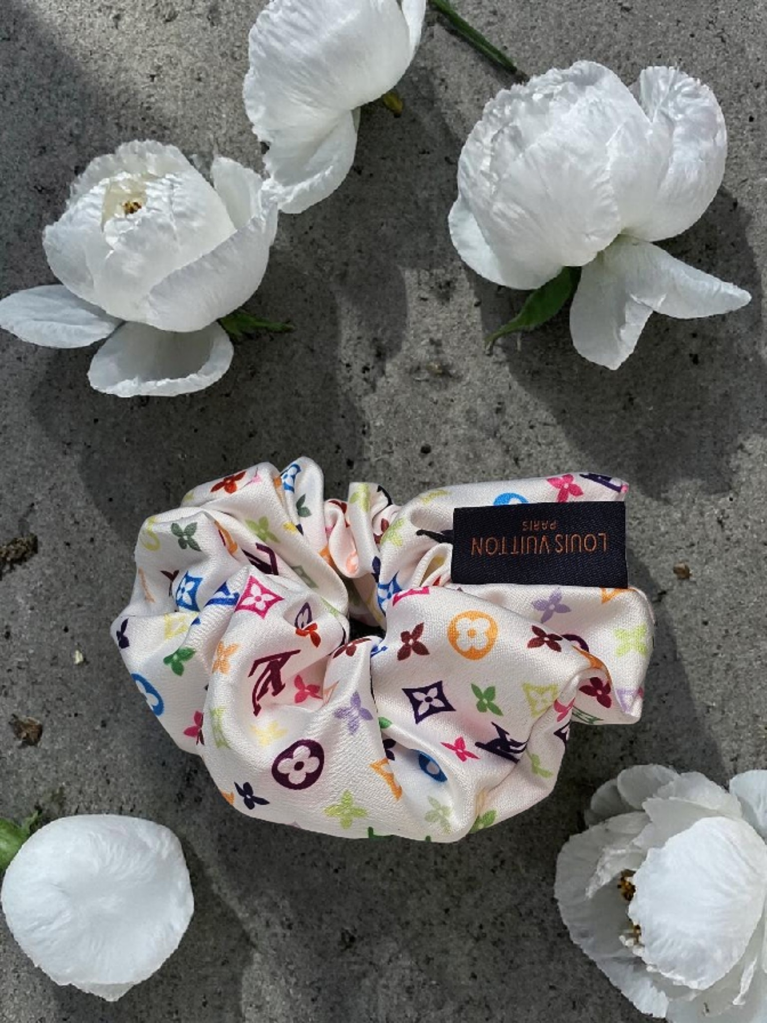Logo x Murakami Logo Scrunchie White 100% Silk NEW Summer 2026