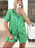 Green G Logo Monogram logo PJ set