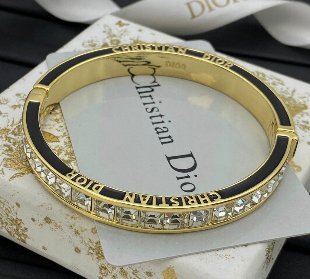 CD Logo Statement Bangle Bracelet