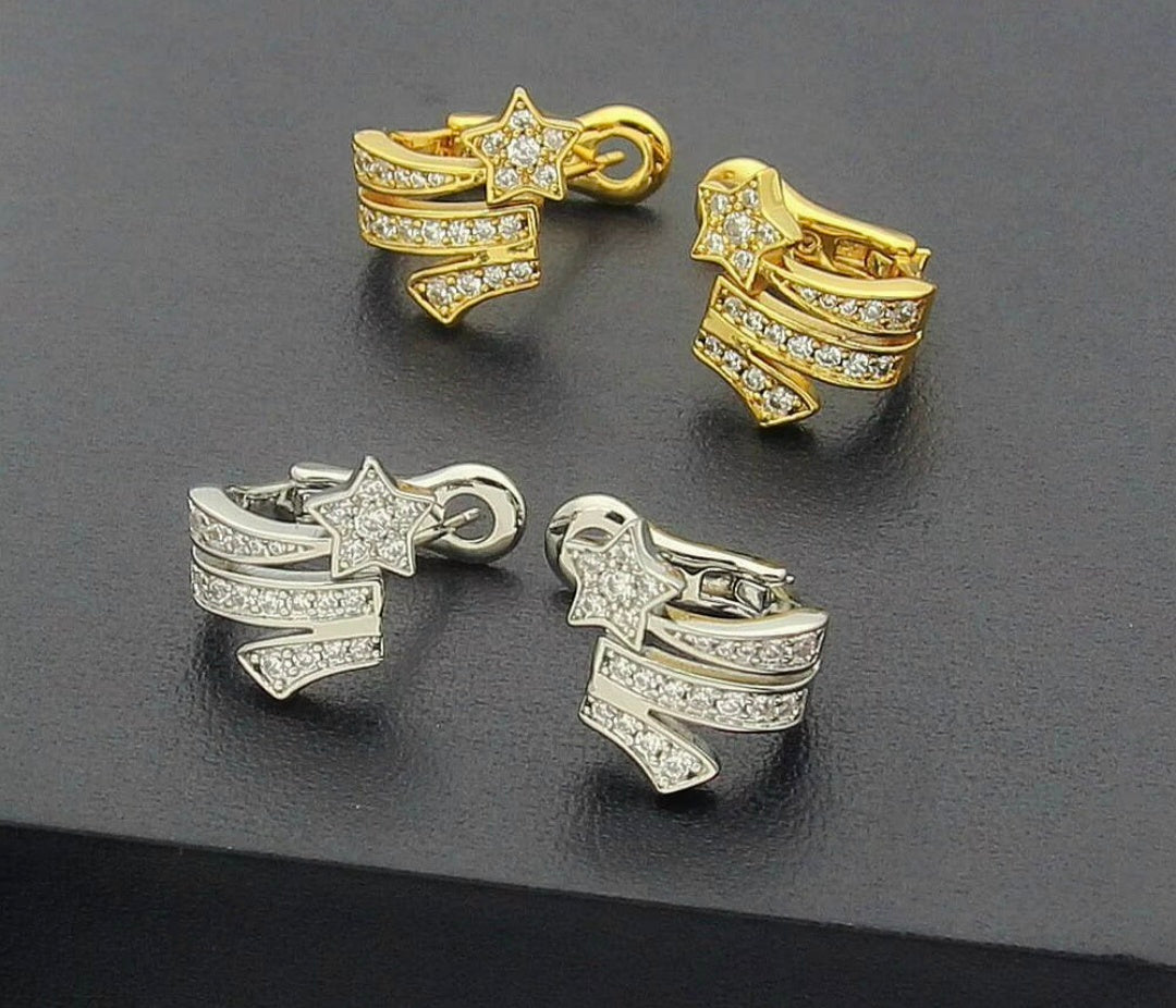 C Logo Jewelry Set Shooting Star Earrings and Necklace
