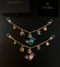 C Logo Bag Chain Charm Pink Or Blue
