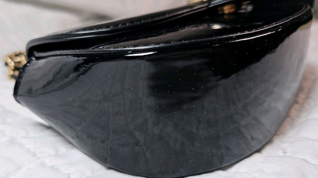 Valentino Orlandi Black Patent Leather Crossbody Bag