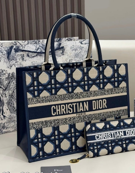 Black CD Logo Tote Bag