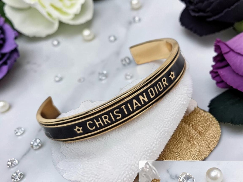 CD Logo Bracelet black and gold New 2026 version