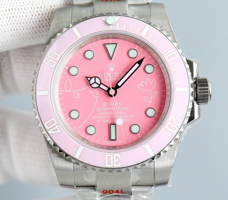 Pink Luxury RLX Watch Swiss Movement