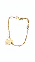 G Logo Heart Charm Bracelet