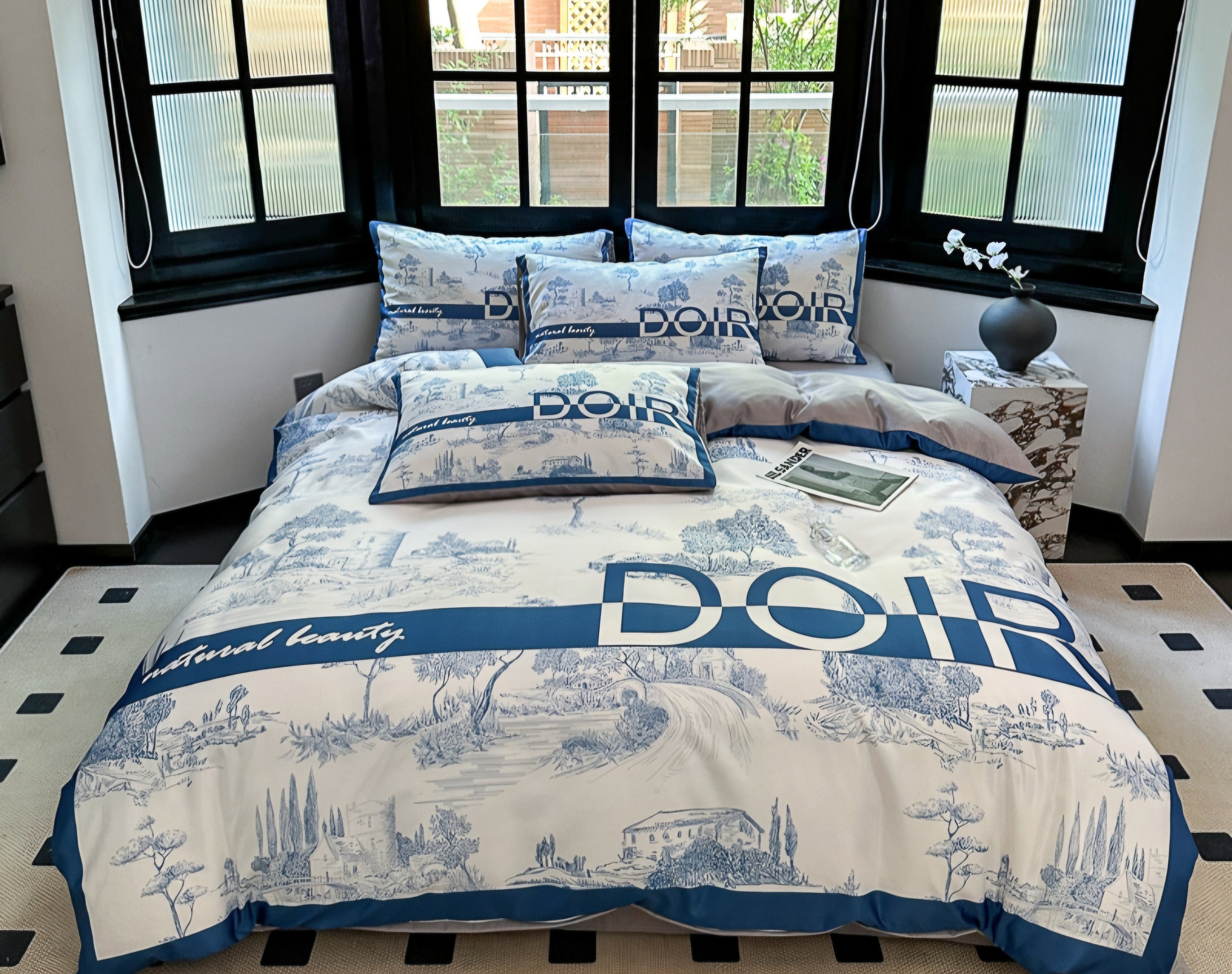 4 Pc Bed Set 100% Cotton King Size