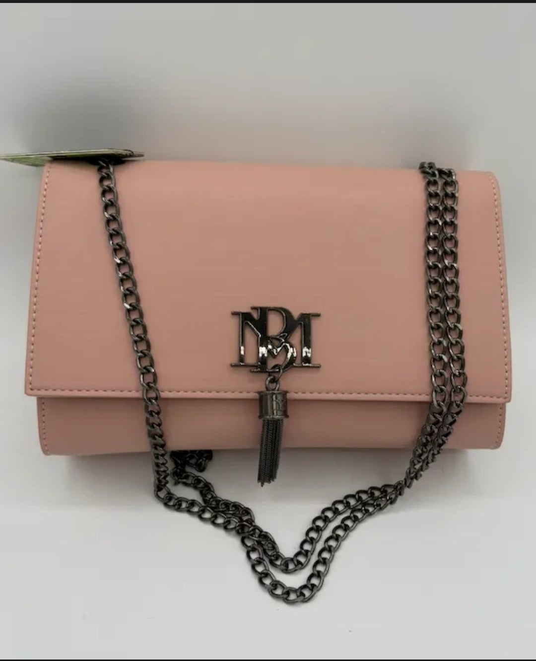 Badgley Mischka Vegan Leather Crossbody Bag with Gunmetal Hardware NWT