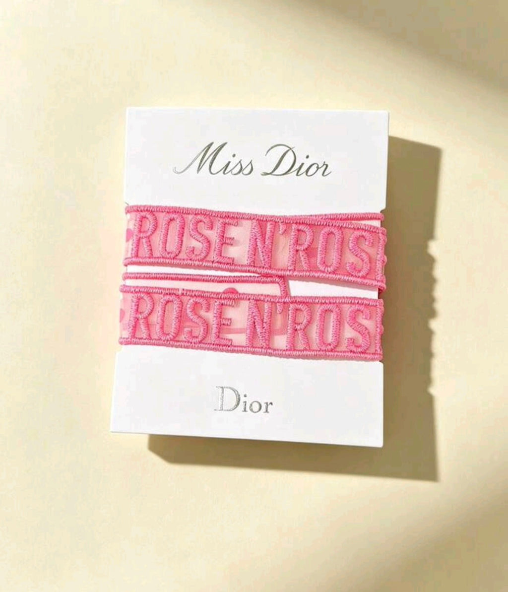 DIOR Pink Hair Tie Bow