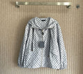 Black and white windbreaker logo monogram jacket