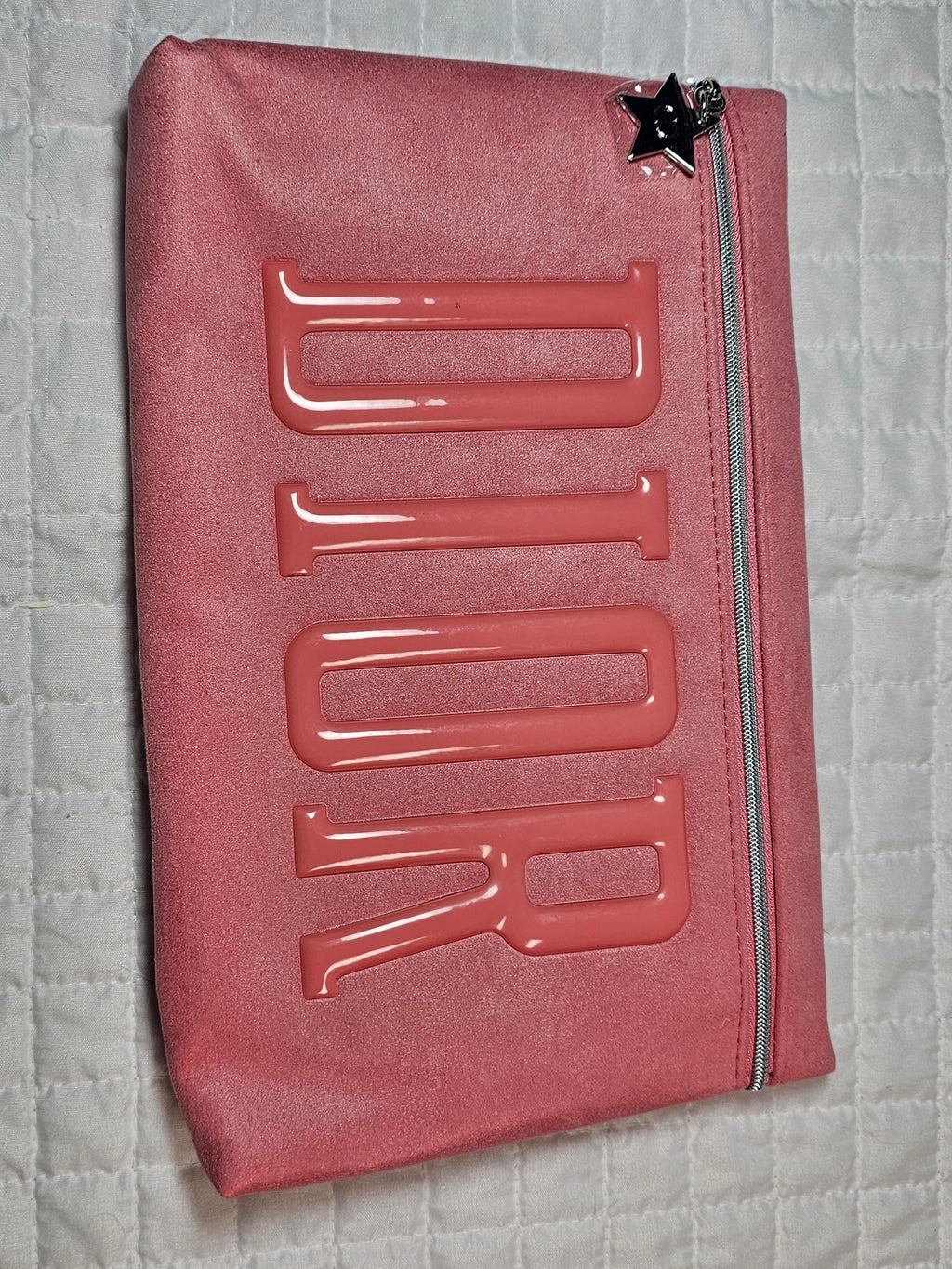 Dior Beautè Blush Pink Puffer Logo Makeup Bag New