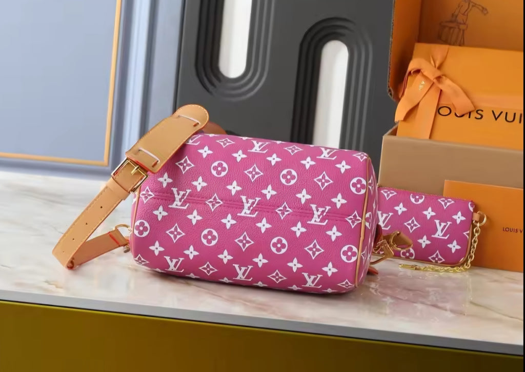 Pink Monogram Logo Bag Size SP 25 NEW