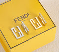 FF Logo Silver plated Hoops Pierced