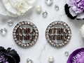 Silver charm dainty Pierced Stud Earrings