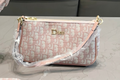 Crossbody Clutch Bag Pink Monogram Style