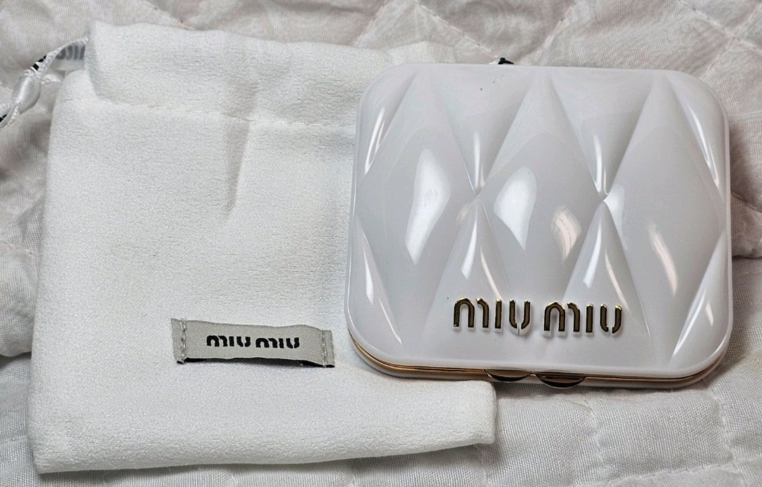 MIU MIU Compact Mirror W/ Dustbag NIB