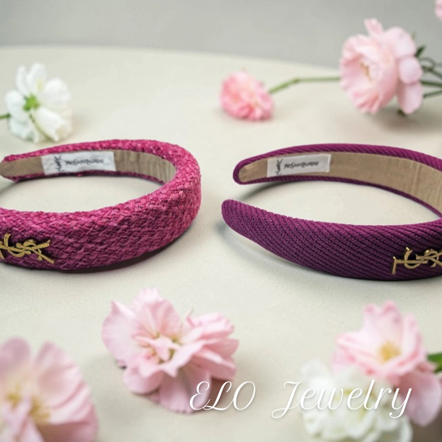 Y Logo Pink Textured charm Headband