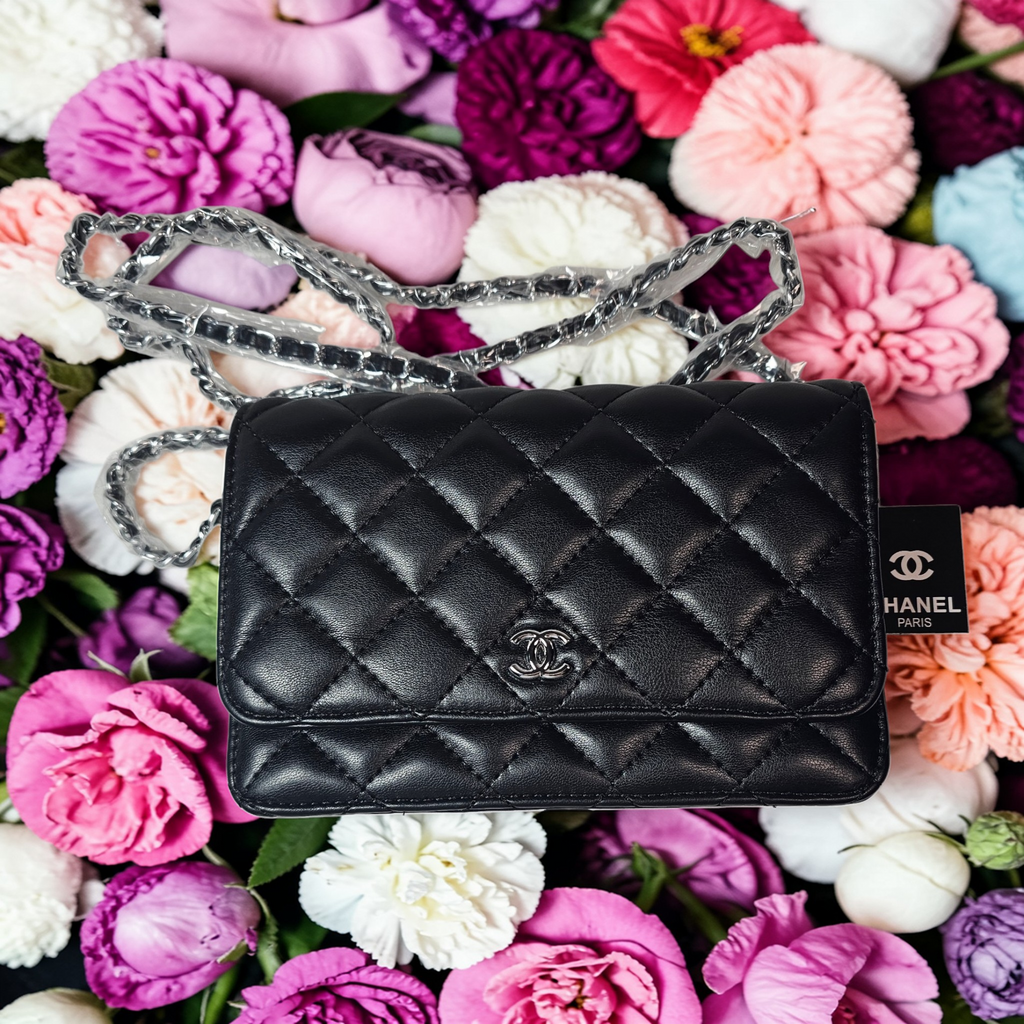 Boutique CC Black Single Flap Leather Crossbody w/ Silver hardware NWT