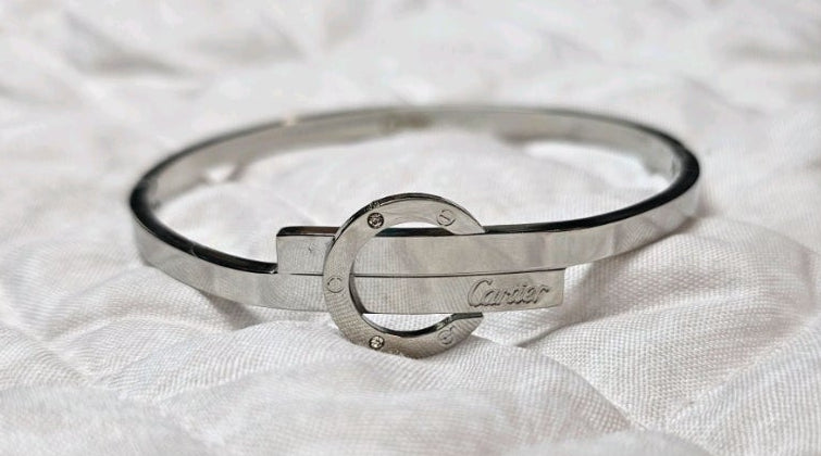 Cartier Silver and Gemstone bangle Bracelet