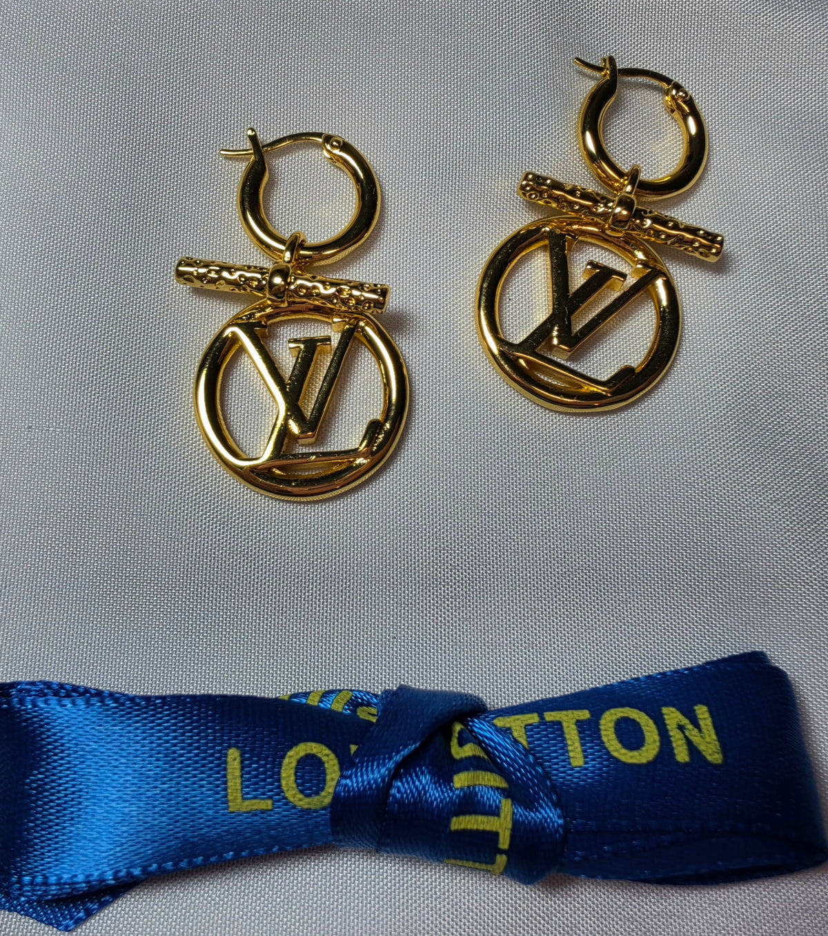 18K gold plated Logo Dangle Earrings