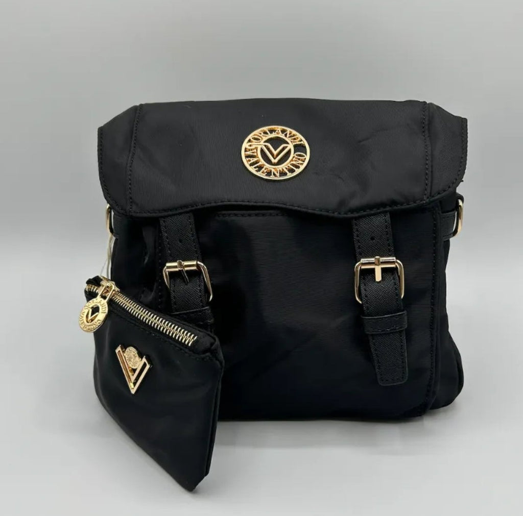 Valentino orlandi Small Commuter Satchel Black Nylon w/ Pouch NWT