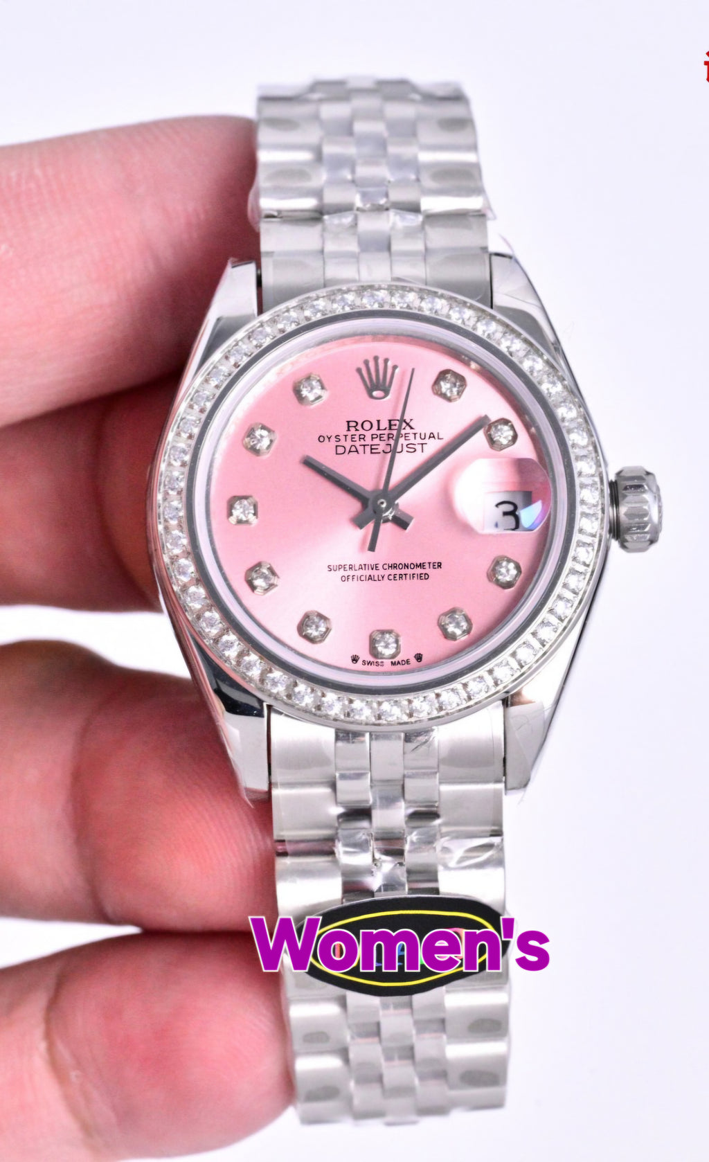 Pre order Pink Blue Black RLX Diamond Watch