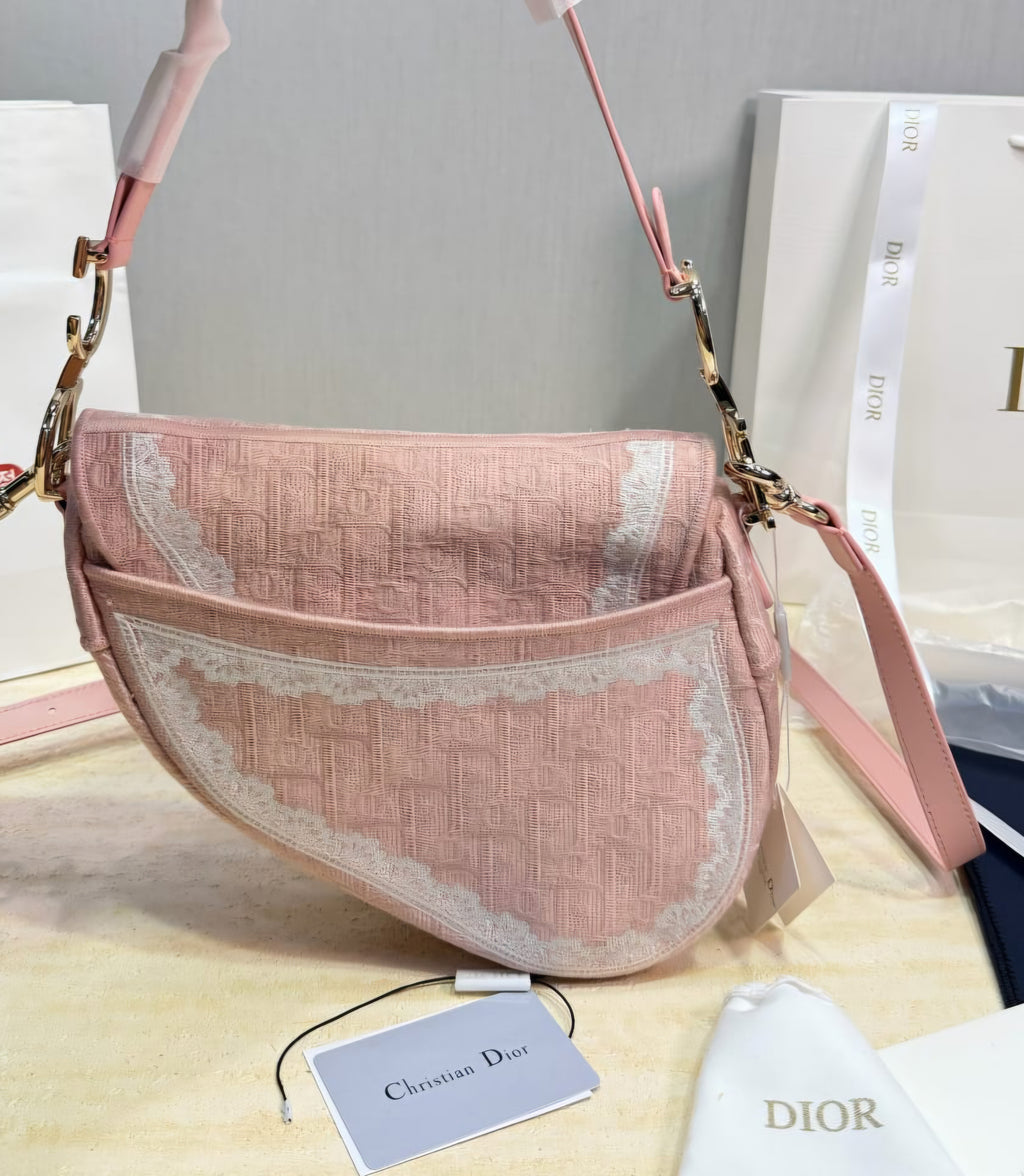 Pink Logo Saddle Bag