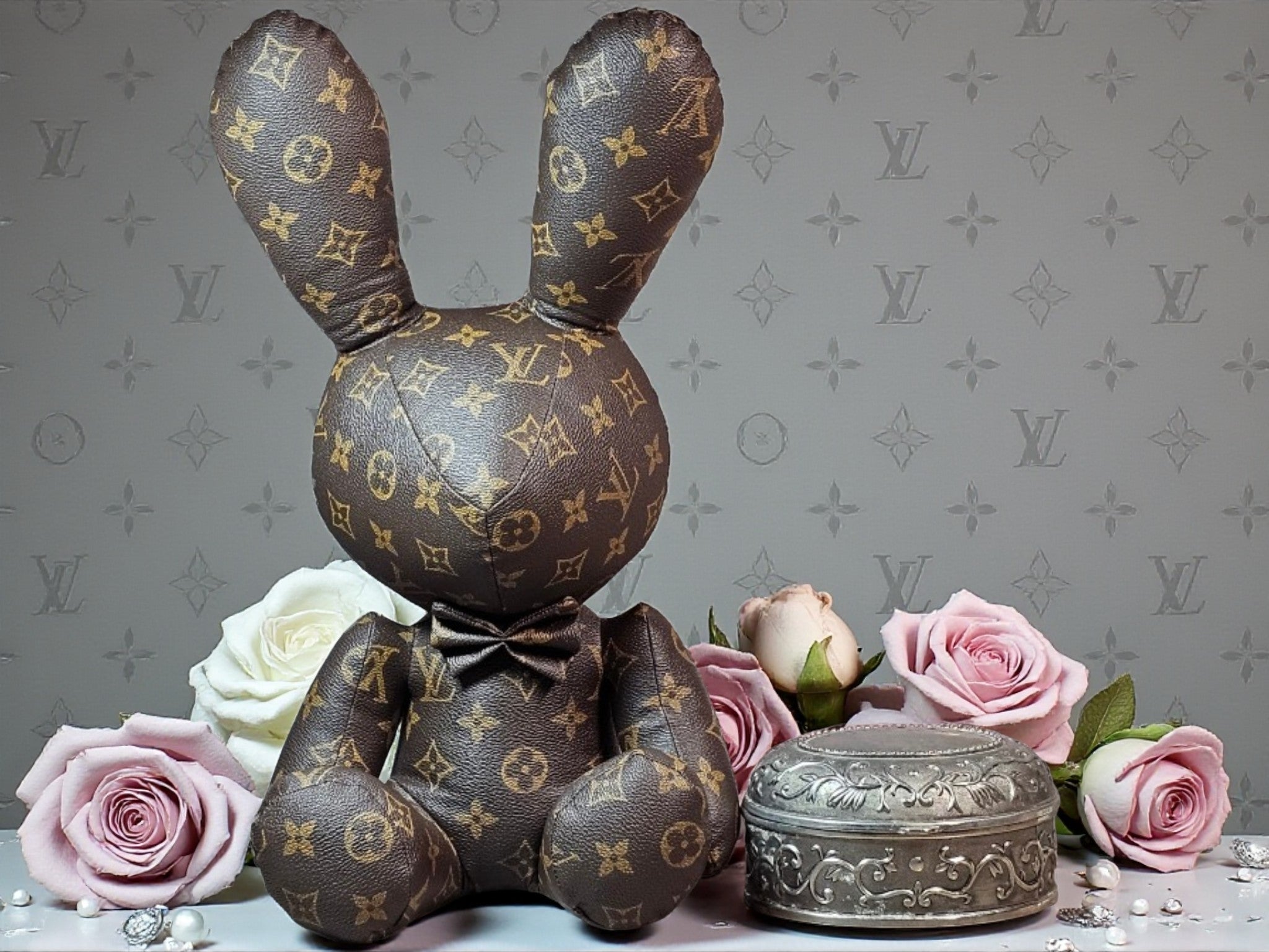 Large Plush Stuffed LV Logo Bunny Special Edition 15" Height