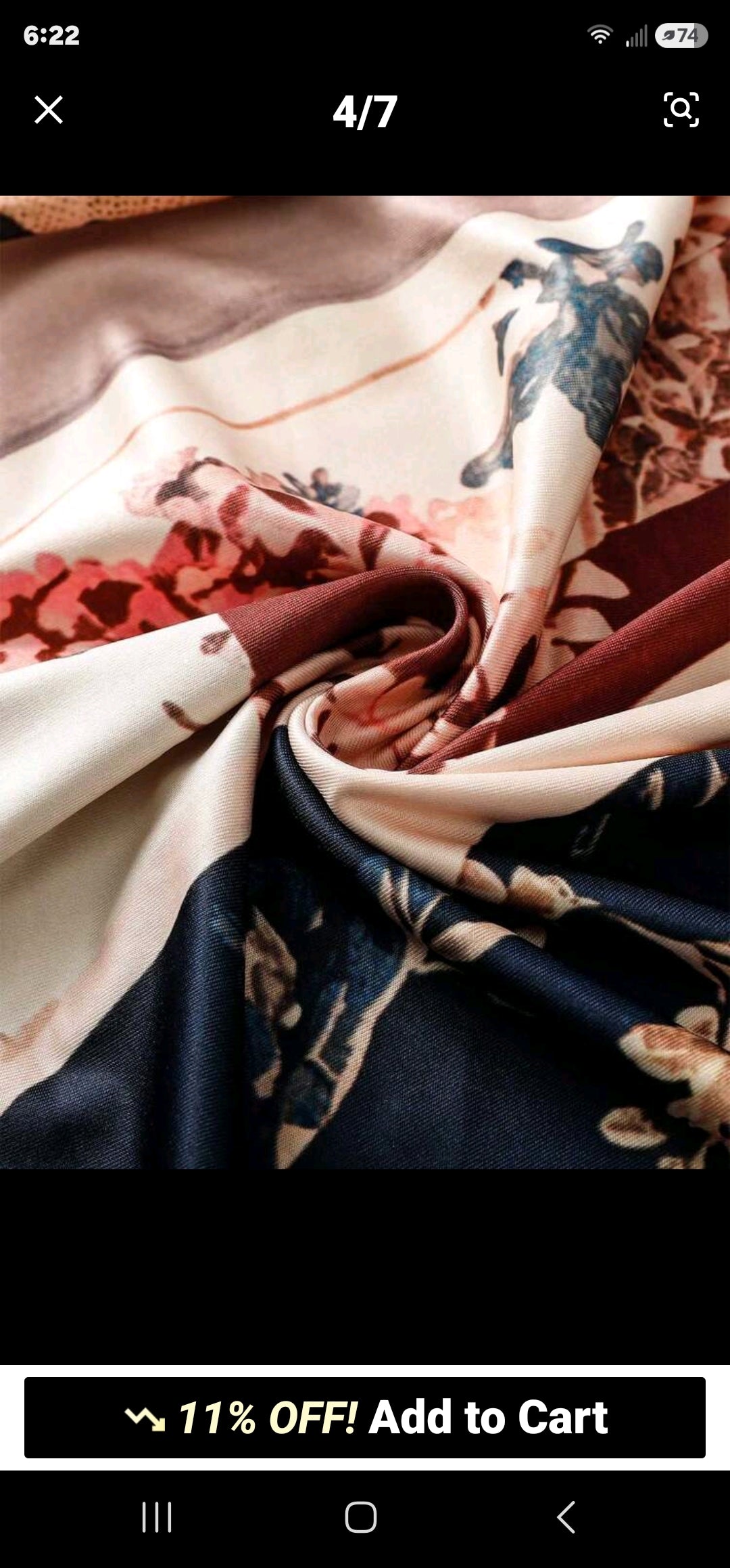 Beautiful Floral Statement Dress Size XL