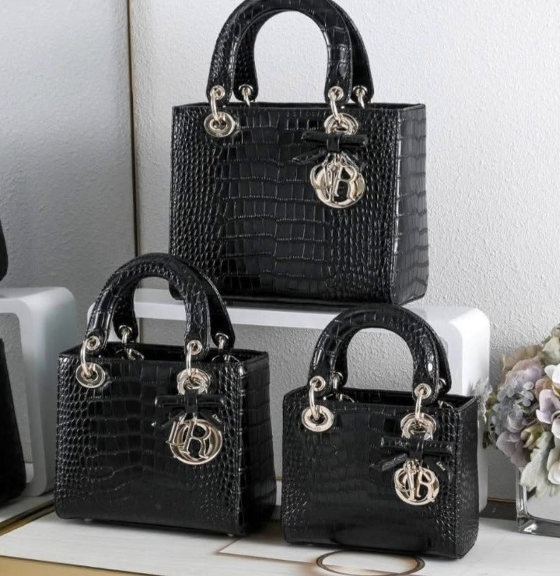 Crocodile Print Lady Tote Bag