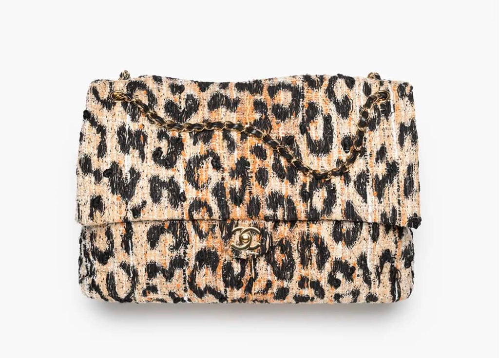 Leopard print Gold Logo Flap Bag
