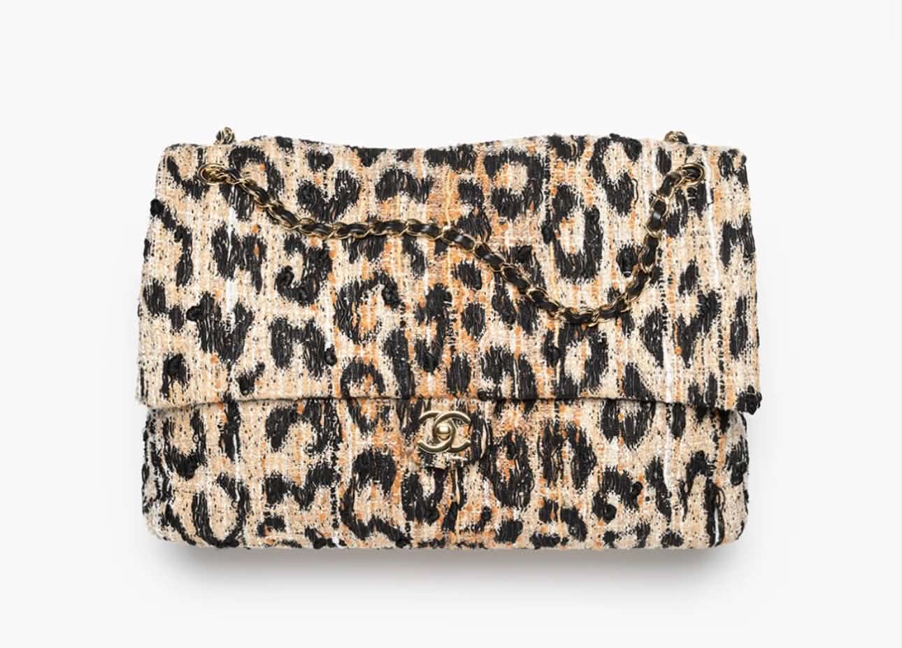 Leopard print Gold Logo Flap Bag