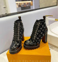 High style High Heel logo Boots