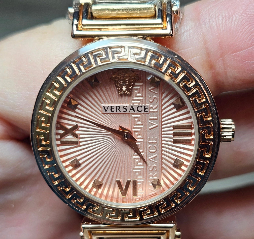 Verse Watch Pink Face Gold Bracelet