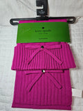 Kate Spade Hot Pink Bow Knit Hat & Scarf Set — New With Original Tags