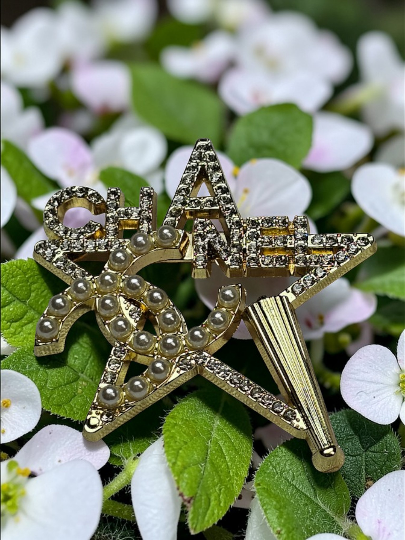 Chanel charm Gold Star Brooch