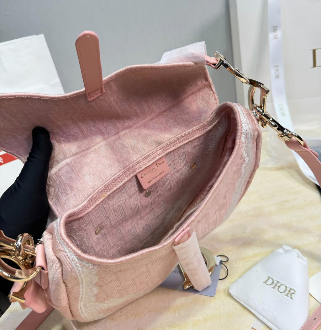 Pink Logo Saddle Bag