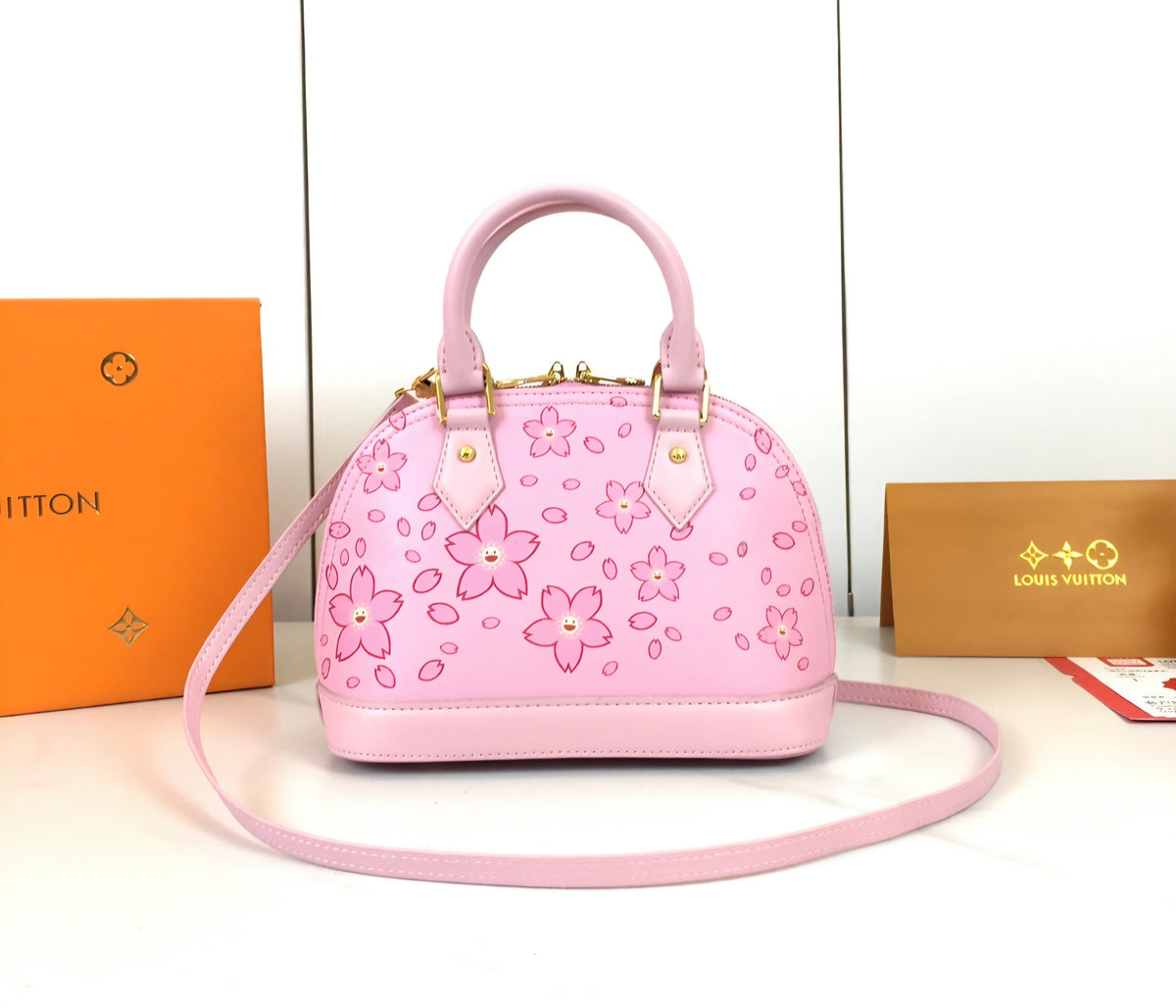 Pink Cherry Blossom Logo Bag