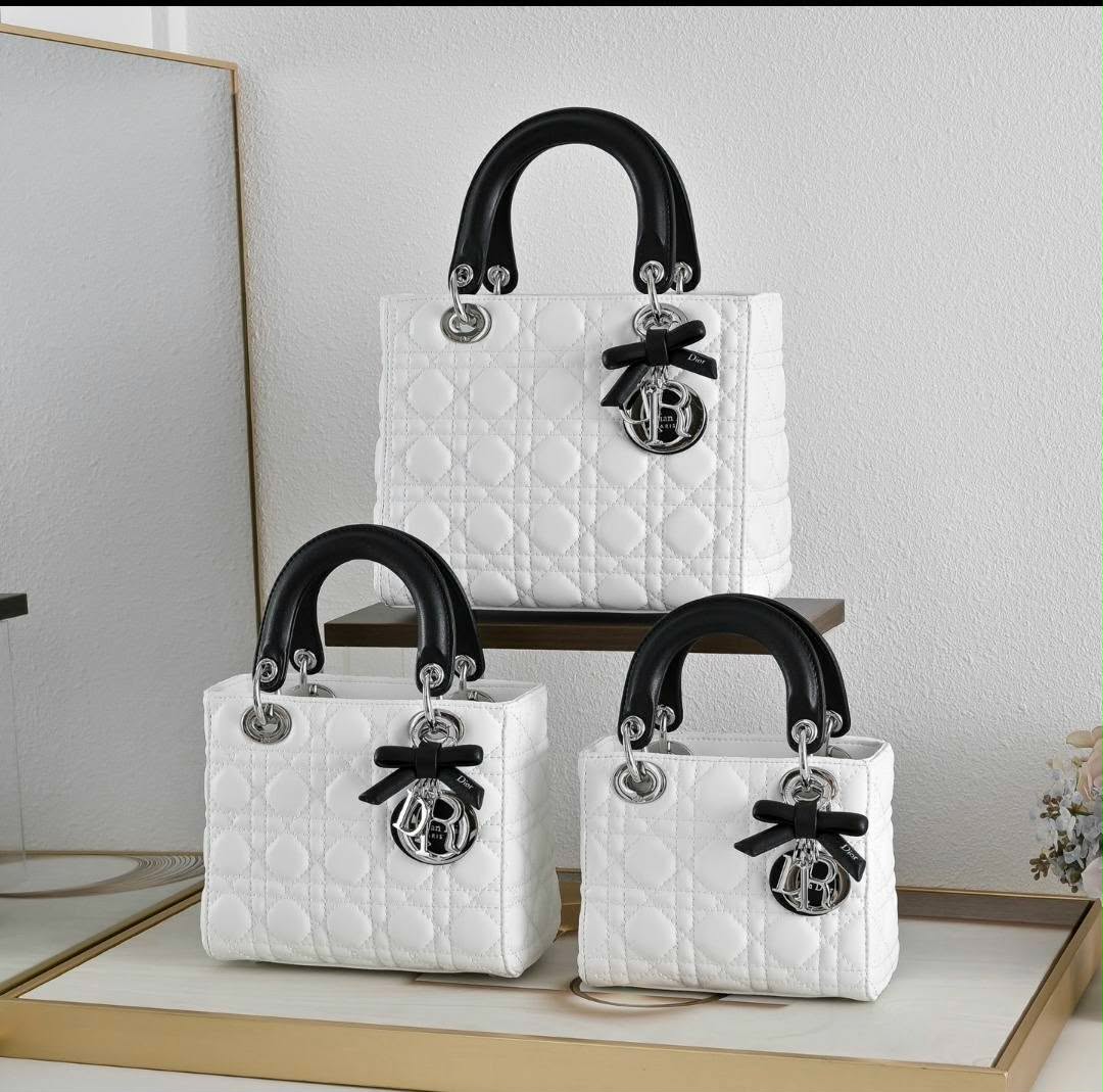 White and Black Lady Bag