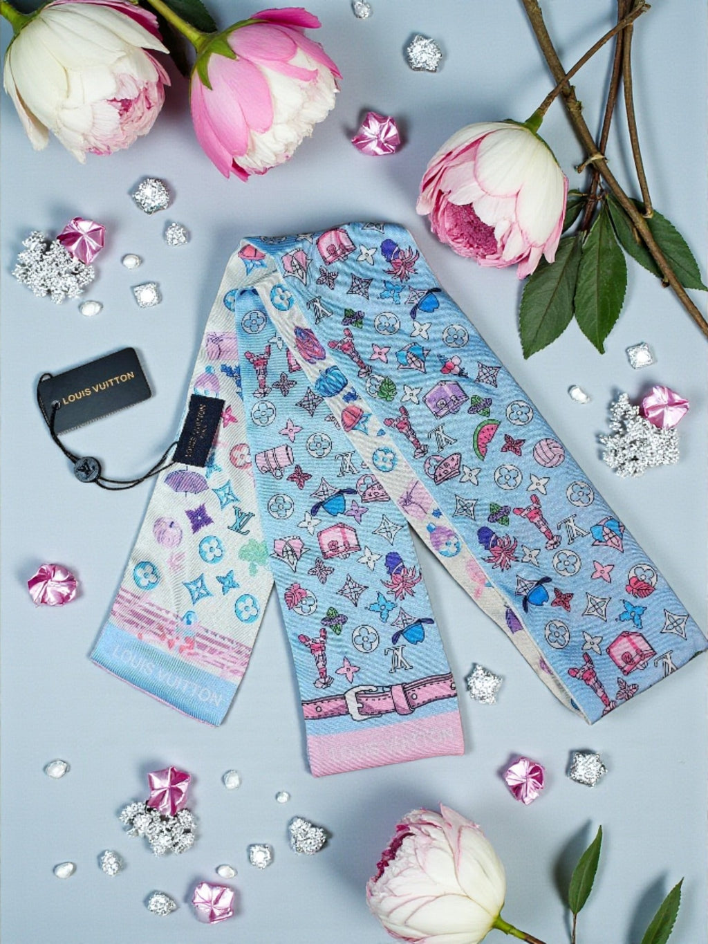 New Summer Winter LV Logo bag and hair Scarf