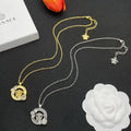 Verse 18K Gold plated Teardrop gemstone Pendant Necklace