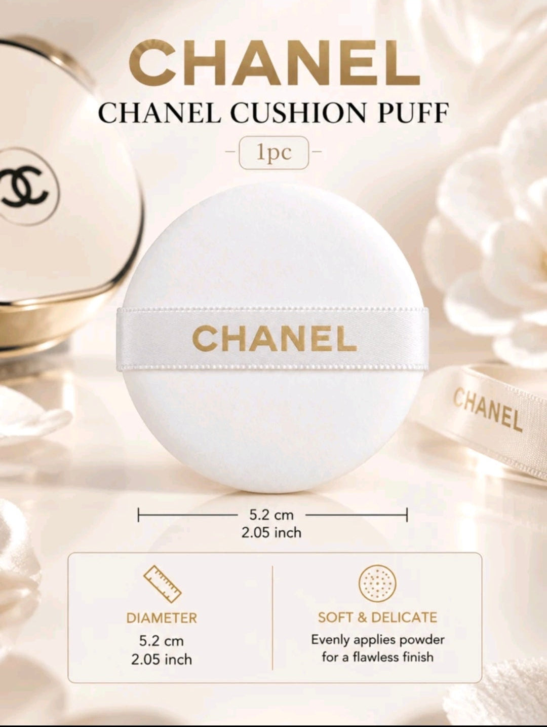 CHANEL Luxury Makeup Puff Applicator